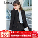 betu百圖女裝休閑小西裝女款通勤西服外套JD2101T29 黑色 XS