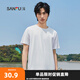 三福短袖T恤2025夏季新款男女情侶裝圓領(lǐng)純色半袖白色休閑打底衫 圓領(lǐng)-精白 175/92A/L