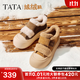 他她（TATA）女鞋2025冬季款運動(dòng)棉鞋休閑鞋厚底加絨保暖板鞋 棕色（絨里） 38