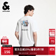 杰克·瓊斯（JACK&JONES）BSQ聯(lián)名男裝T恤簡(jiǎn)約舒適純棉寬松休閑精致刺繡短袖上衣225301137 A06本白色 常規 M （175）