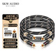 SKW 發(fā)燒級 6N單晶銅 雙蓮花頭音頻線(xiàn) 二對二2RCA紅白信號線(xiàn) CD解碼功放監聽(tīng)音響連接線(xiàn) BG04S-0.5米