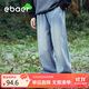 EBAER兒童時(shí)尚牛仔褲春裝新款男童休閑直筒褲童裝軟牛仔 牛仔藍 150 