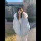 億梵莎棉服女2025款冬季韓系大毛領(lǐng)羽棉襖絨服女巨好看奶藍色派克服外套 奶藍色 均碼 （可聯(lián)系客服備注碼數）
