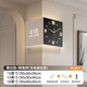 金畫(huà)板客廳轉角時(shí)鐘萬(wàn)年歷電子鐘雙面掛鐘現代簡(jiǎn)約創(chuàng  )意壁燈拐角掛墻鐘表 黑白色--加燈/感應開(kāi)關(guān)（無(wú)需留線(xiàn)款，送專(zhuān)用電源） 12英寸/30cmx30cmx30cm