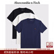 Abercrombie & Fitch經(jīng)典小麋鹿圖案男裝25秋季3件組合裝重磅圓領(lǐng)短袖T恤124-5044 海軍藍多色 S (175/92A)