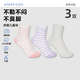 愛(ài)慕兒童夏季襪子抗菌消臭男女童短襪3件包 粉紫白 10歲以上腳長(cháng)22-24