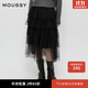 moussy 新品復古優(yōu)雅重工紗裙A型半身裙女028HAZ30-2621 020黑色 S 00001/S