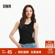 森馬（Semir）背心女短款蝴蝶結溫柔夏季2025時(shí)尚緊身繡花圓領(lǐng)上衣109325102001