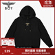 BOY LONDON秋季男女同款潮牌朋克哥特字母長(cháng)袖連帽套頭衛衣N04023 黑色 M