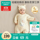 全棉時(shí)代夾棉連體衣秋冬保暖哈衣寶寶棉衣微厚嬰兒棉服 香草黃 80碼