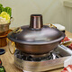 卡式爐銅火鍋燃煤氣專(zhuān)用純紫銅鴛鴦火鍋涮羊肉商用火鍋雞銅鍋加厚 【復古】一體28cm加厚【清湯款】（2-4人）