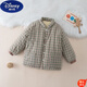 迪士尼（Disney）兒童純棉花棉衣秋冬款加厚保暖外套男女童棉襖校服神器 清新綠格 100 cm 適合身高96-105厘米