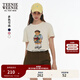 Teenie Weenie小熊T恤2025夏季新款學(xué)院風(fēng)活力印花上衣寬松短袖女 象牙白 M