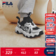 FILA斐樂(lè )兒童童鞋跑步鞋2025年冬季新款男女童小童運動(dòng)鞋子貓爪 黑/太空銀-BS 32