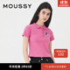 moussy 秋季女裝新款迪士尼合作款米奇短袖POLOT恤028GSY90-0010 090粉紅色 00020/F