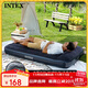 INTEX自動(dòng)充氣床內置電泵USB單人充氣床墊家用氣墊床戶(hù)外野營(yíng)墊子66127