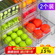家の物語(yǔ)（KATEI STORY）日本冰箱收納盒抽屜式保鮮盒冰箱專(zhuān)用食品級水果雞蛋食物整理神器 【2個(gè)裝】加大號【抽拉順暢】