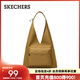 斯凱奇（Skechers）情侶款單肩包斜挎包托特包時(shí)尚休閑包百搭大容量包L124U140 銅褐色/04C9 大包