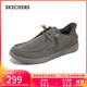 斯凱奇（Skechers）閃穿鞋男鞋秋季休閑鞋一腳蹬商務(wù)板鞋軟底豆豆鞋帆布鞋210959