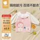 貝肽斯寶寶罩衣春秋款外穿圍兜兒童吃飯男女燈芯絨反穿衣 盧咔小兔M