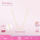 SoinLove寶藏女孩 黃金素鏈珍珠項鏈十字鏈 VR1268 環(huán)環(huán)相扣珍珠項鏈 VR1268 總鏈長(cháng)約45cm