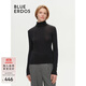 BLUE ERDOS【明星同款】100%羊毛針織衫女秋冬高領(lǐng)輕薄打底衫B246H1005 黑 170/88A/L