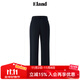 ELAND【萊卡面料】衣戀休閑褲女微彈棉感舒適通勤長(cháng)褲25秋季新款 藏青色(59)Navy S 160