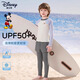 迪士尼兒童泳衣小男孩分體長(cháng)袖長(cháng)褲防曬保暖男童游泳套裝D35360灰色120