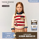 Teenie Weenie小熊童裝25新款秋冬男女寶寶可愛(ài)條紋套頭毛衣 紅色 100cm