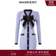 MAXRIENY財閥千金針織裙蝴蝶結小香風(fēng)連衣裙氣質(zhì)顯瘦短裙 丁香紫 L 03
