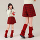 小豬彼特女童短褲秋冬季外穿兒童紅色毛呢裙褲2025新款洋氣大童本命年褲子 4540紅色 裙褲 140 cm
