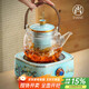 尚言坊電陶煮茶器煮茶壺煮茶爐蒸汽小型養生壺全玻璃燒水壺茶具套裝