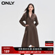ONLY時(shí)尚收腰傘裙中長(cháng)款翻領(lǐng)襯衫連衣裙女|124107002 E09 深塵灰色CHOCOLATE BROWN M (165) 84A