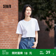 森馬（Semir）[純棉]短袖T恤男夏季簡(jiǎn)約純色修身短t百搭t恤男 [100%棉]漂白10007 L