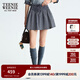 Teenie Weenie小熊女裝半身裙2025秋季新款甜美俏皮約克褶格子短裙 藏青色 M