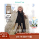 茵曼（INMAN）2025秋冬女裝新款高充絨量白鴨絨連帽毛領(lǐng)羽絨服長(cháng)款外套大衣上衣 暖杏色 M