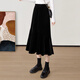 絲柏舍絲絨半身裙2026春裝新款女裝法式垂感氣質(zhì)寬松中長(cháng)裙