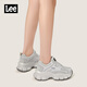Lee老爹鞋女休閑鞋百搭運動(dòng)女鞋舒適厚底增高韓版潮流鞋 巖石灰 38
