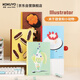 國譽(yù)（KOKUYO）A5/40頁(yè)/8mm橫線(xiàn)插畫(huà)師系列lllustrator無(wú)線(xiàn)裝訂本筆記本 關(guān)于甜食和小動(dòng)物 4本裝 WCN-DNA54-J164
