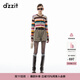 DZZIT【爆款補(bǔ)單】地素針織衫秋冬多巴胺條紋燙水鉆千禧風(fēng)上衣女 彩色(開(kāi)衫） S