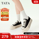 他她（TATA）經(jīng)典厚底帆布鞋女鞋子休閑板鞋小白鞋春新款WP801AM5 黑色 36