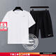 耐克（NIKE）運動(dòng)套裝男 25夏季新款健身訓練快干透氣短袖T恤 梭織短褲兩件套 熱售/跑步健身運動(dòng)2件套/曬圖退10 M(170)
