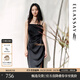 ELLASSAY歌力思經(jīng)典赫本風(fēng)小黑裙夏新款側開(kāi)叉修身顯瘦吊帶連衣裙女Y029 經(jīng)典黑 S