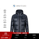 BMW STUDIO【鴨絨】寶馬男裝秋冬通勤休閑連帽羽絨夾克男 深海色 M
