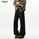 Foss Phil美式丹寧原色牛仔褲男秋冬季復古休閑闊腿直筒褲54190原牛黑XL