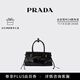 PRADA/普拉達【禮物】女士Prada Bonnie迷你牛皮革手袋單肩包 黑色