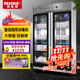 廚仕博新款毛巾消毒柜商用立式美容院理發(fā)店小型臺式紫外線(xiàn)臭氧沐足店單門(mén)大型衣物一星消毒柜 1000L雙開(kāi)門(mén)  不銹鋼 4層