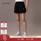 Calvin KleinJeans25夏季女士通勤簡(jiǎn)約印花ck松緊腰修身針織休閑短褲47AB601