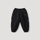 巴厘小豬兒童沖鋒褲子秋冬男童三防工裝褲女童加絨加厚保暖長(cháng)褲寶寶休閑褲 黑色 110