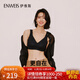 伊維斯（ENWEIS）【空氣內衣】無(wú)鋼圈抗菌文胸蕾絲背心固定杯墊舒適柔軟內衣女 黑色 (背心款) L /165(適合75D，80ABC）